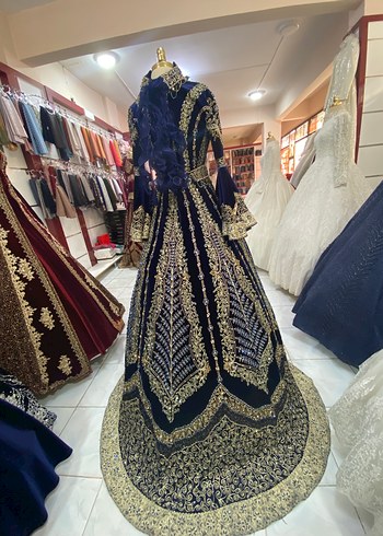 SATILIK BİNDALLI KINALIK KAFTAN LACİVERT
