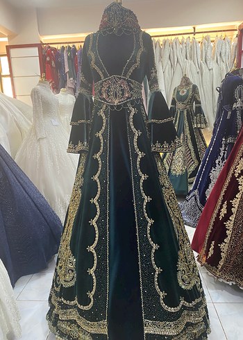 SATILIK Bindallı kınalık Kaftan Henna Elbisesi