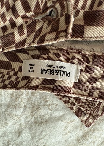 Kahverengi Desenli Kot Pantolon - Görsel 3