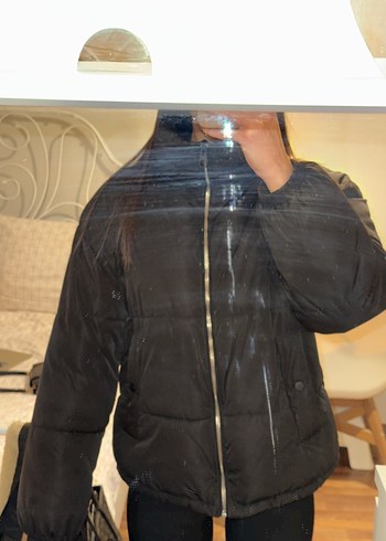 Siyah Kadın Kışlık Mont - Görsel 4