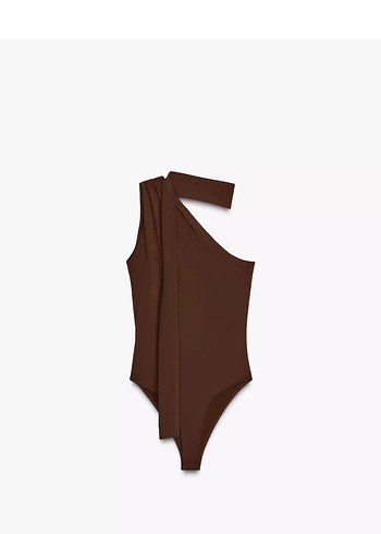 Kahverengi Tek Omuz Fularli Body