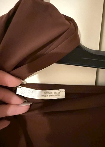 Kahverengi Tek Omuz Fularli Body - Görsel 2