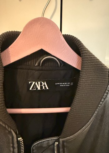 Gri Deri Kadın Ceket - Rahat Kesim - Görsel 3