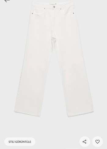 stradivarius d92 beyaz jean - Görsel 2