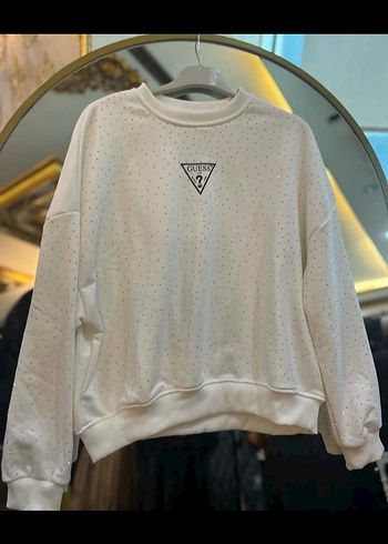 Guess Guess Gri Baskılı Kadın Sweatshirt