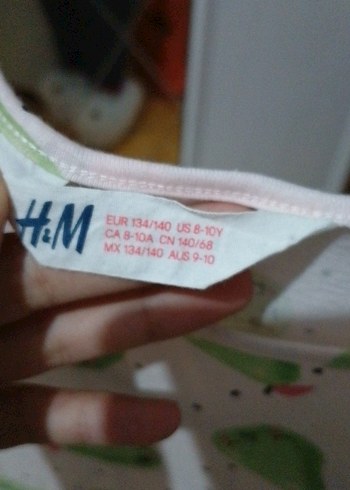 H&M Pembe Desenli Kız Çocuk elbise