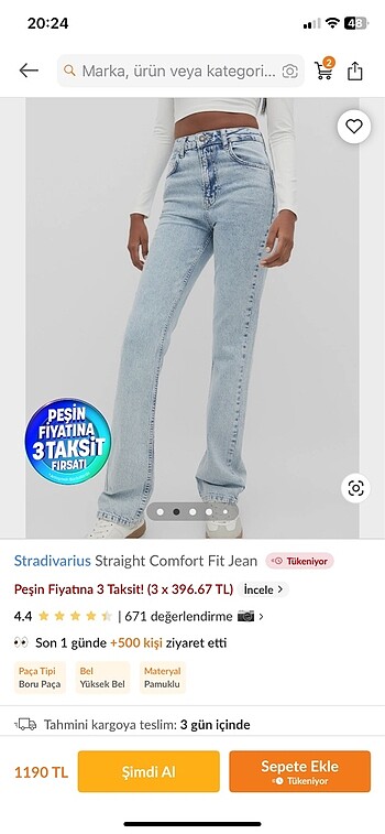 stradivarius straight jean
