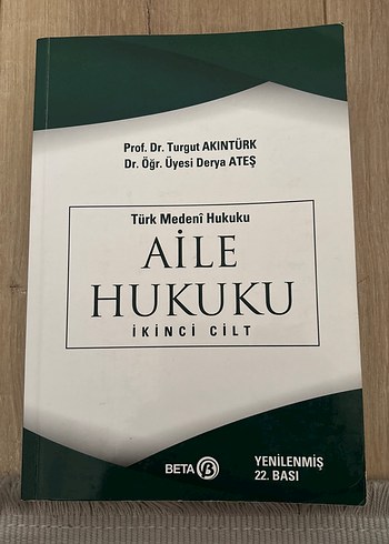 Türk Medeni Hukuku Aile Hukuku 2. Cilt
