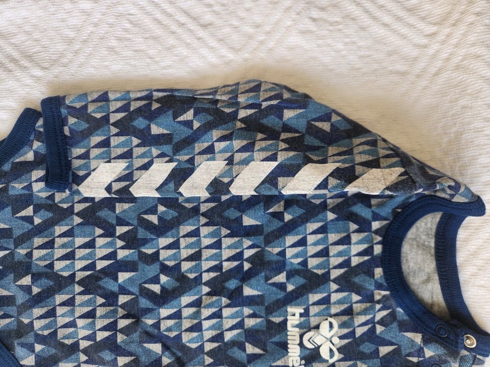 hummel Mavi Desenli  Erkek Bebek Body - Görsel 2