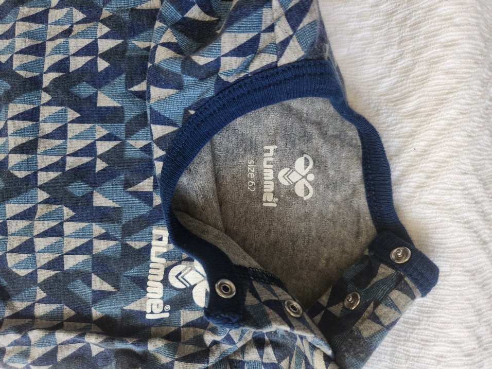 hummel Mavi Desenli  Erkek Bebek Body - Görsel 3