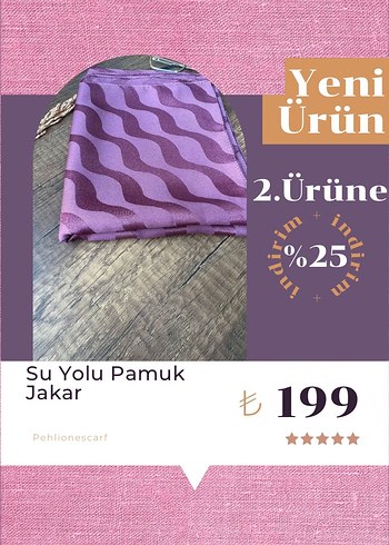 Su Yolu Pamuk Jakar Şal
