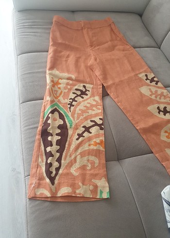 Zara Zara Bohem Tarzı somon Bol Kesim Uzun Pantolon
