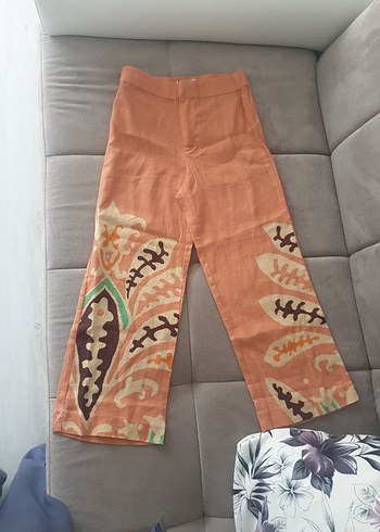 Zara Bohem Tarzı somon Bol Kesim Uzun Pantolon