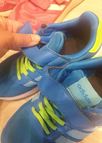 Adidas adidas bantlı renkli mavi çocuk spor ayakkabı