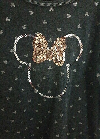 7 Yaş Beden gri Renk Disney Mickey mouse elbiae