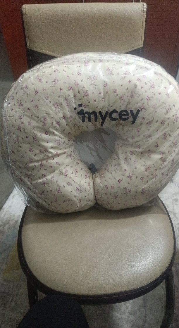 Çiçek Desenli Bej Emzirme ve Hamilelik Yastığı - Görsel 4