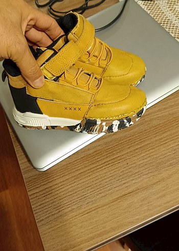 Erkek Çocuk Sarı Kamuflajlı Sneakers - Görsel 2