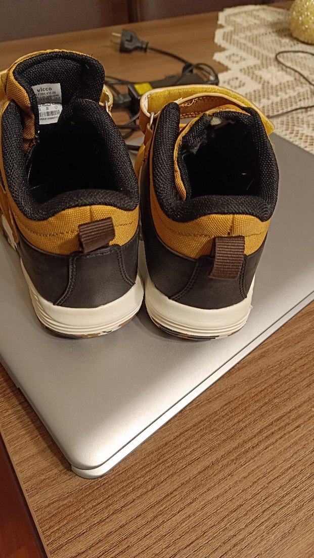 Erkek Çocuk Sarı Kamuflajlı Sneakers - Görsel 4