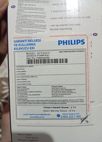  Beden Renk Philips Avent Ultra Comfort Elektrikli Göğüs Pompası
