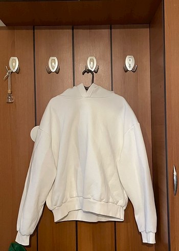 Beyaz Boxy Fit Sweatshirt