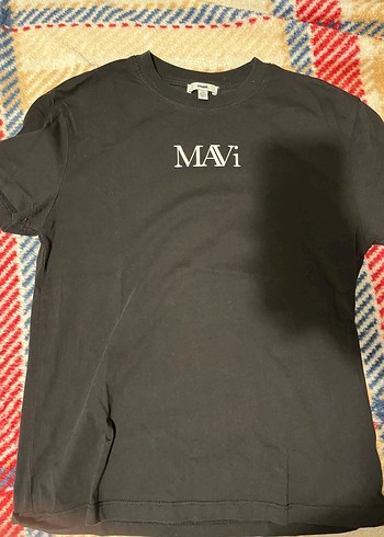 Mavi Siyah Bisiklet Yaka Tisort