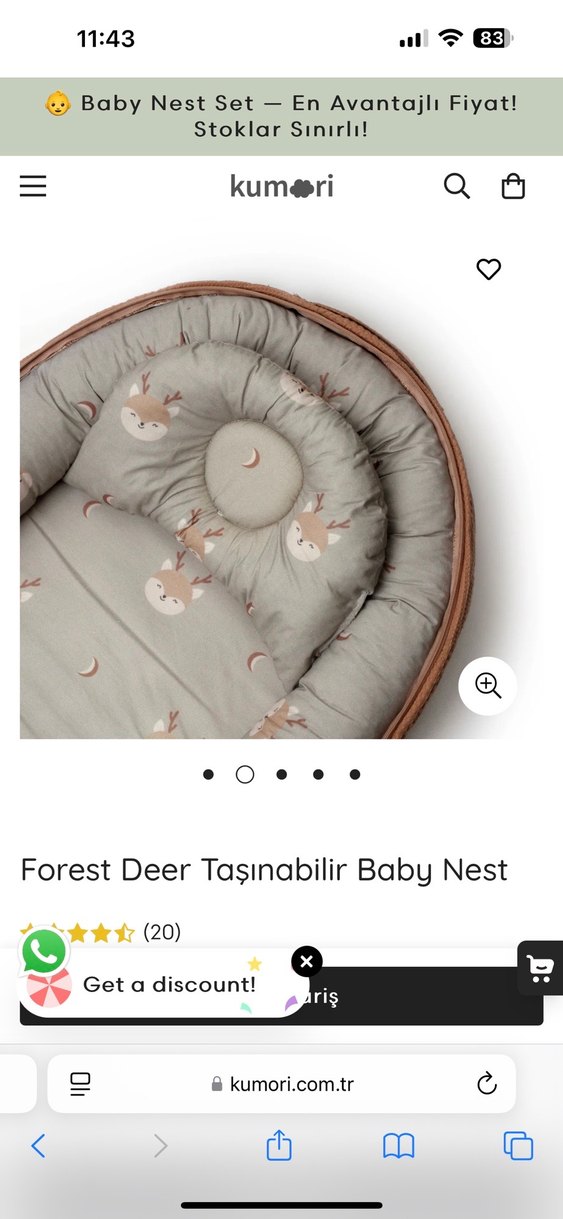 Taşınabilir Bebek Yatağı( anne yanı) - Görsel 2