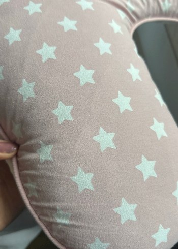 Pembe Yıldız Desenli Emzirme ve Hamile Yastığı - Görsel 2