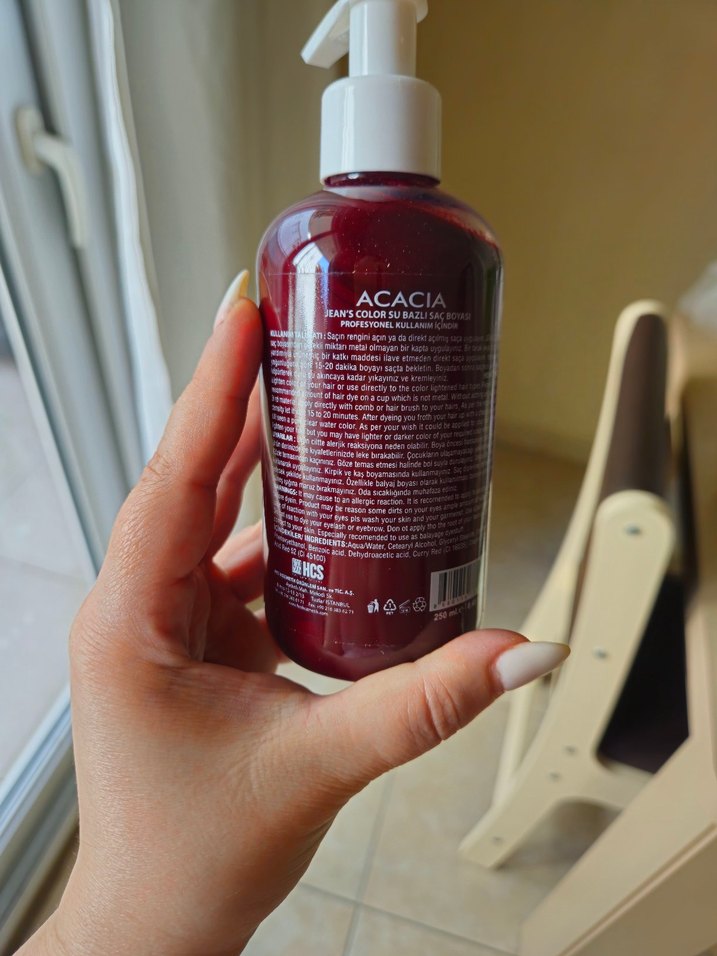 Acacia Jean's Color deep red/ Koyu Kızıl Saç Boyası 250 ml - Görsel 3