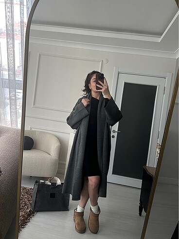 Massimo Dutti Gri yumuşacık efsane hırka