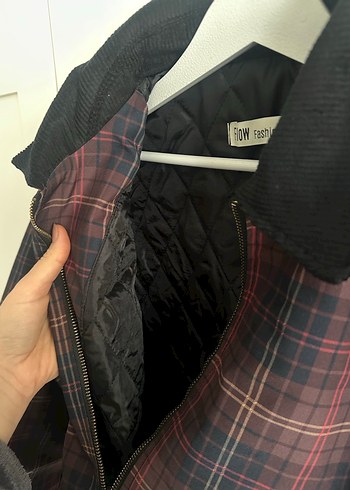 Bordo Ekoseli Kadın Ceket - Görsel 3