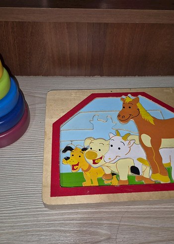 Ahşap Hayvan Figürlü Çocuk Puzzle