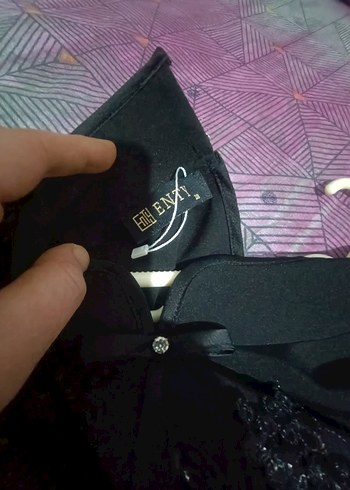 Uzun Kollu Siyah Gotik Nakışlı Kadın Elbisesi - Görsel 5