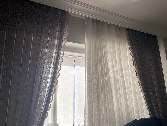 Taç Yatak odası fon perde