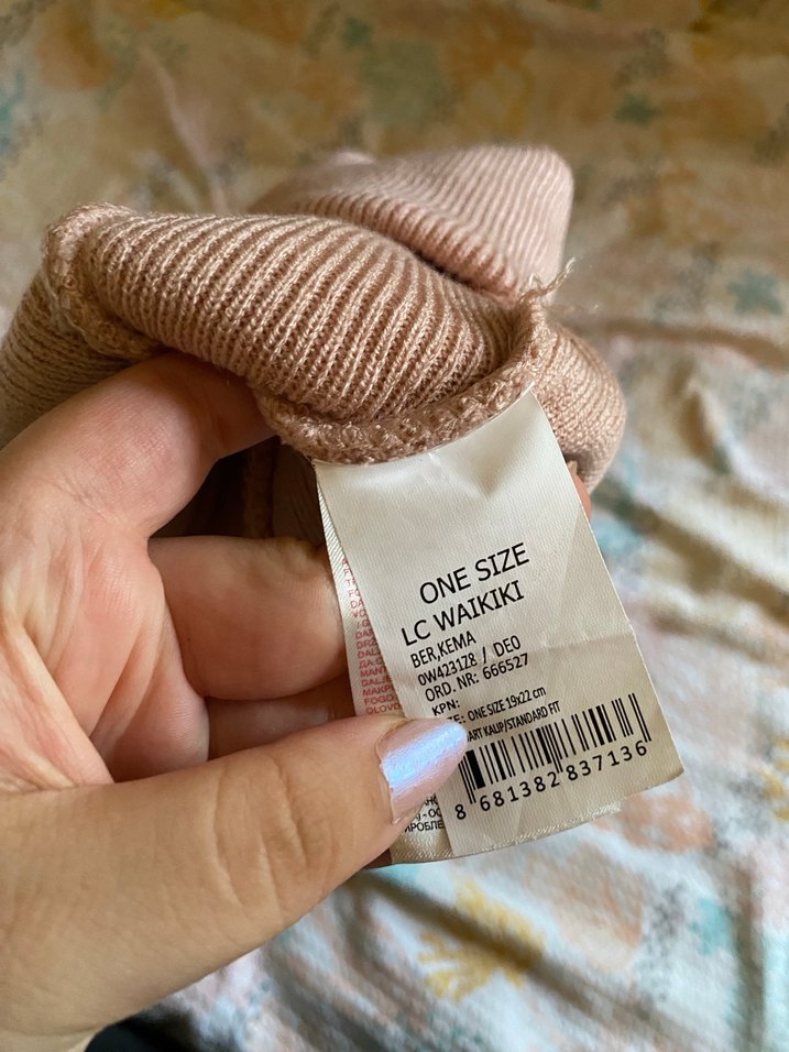 Açık pembe Örgü Kadın Bere - Görsel 4