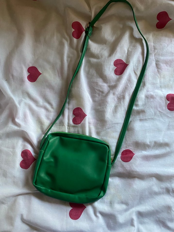 Yeşil Kareli Kadın Omuz Çantası - Görsel 2