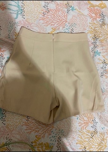 Bej Mini Pilili Kadın Etek - Görsel 5