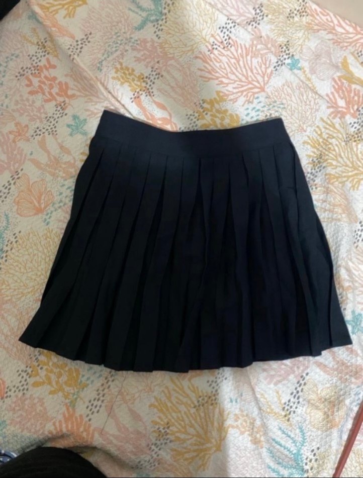 Siyah Pilili Midi Mini Etek - Görsel 2