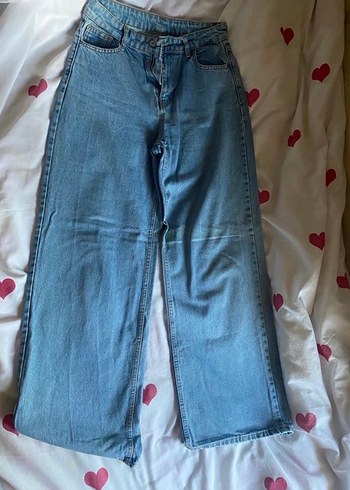 Mavi Midi Boy Salaş Kadın Kot Pantolon - Görsel 2