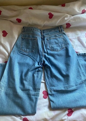 Mavi Midi Boy Salaş Kadın Kot Pantolon - Görsel 7