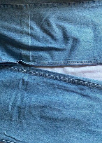 Mavi Midi Boy Salaş Kadın Kot Pantolon - Görsel 3