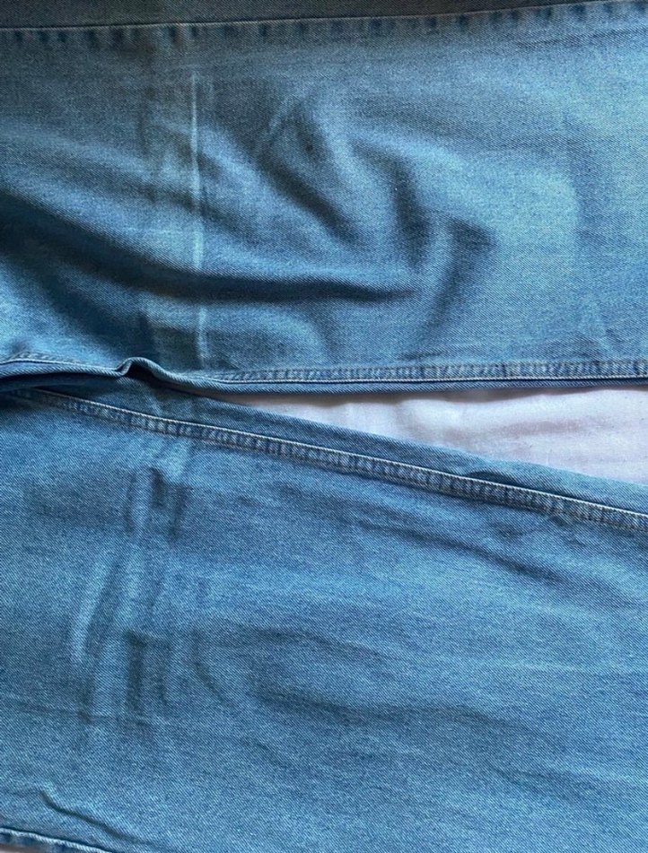 Mavi Midi Boy Salaş Kadın Kot Pantolon - Görsel 3