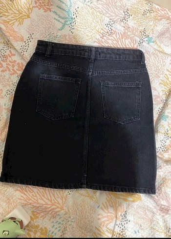 Siyah Denim Midi Etek - Görsel 3