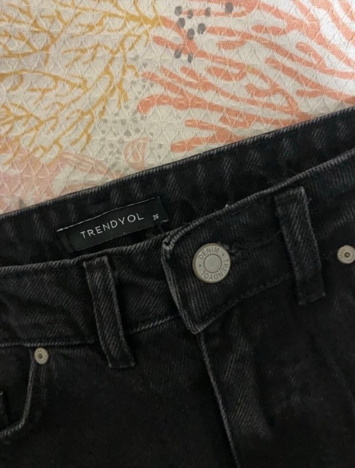 Siyah Denim Midi Etek - Görsel 2