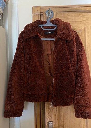 Kahverengi Kürklü Midi Kadın Mont - Görsel 2