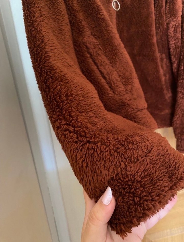 Kahverengi Kürklü Midi Kadın Mont - Görsel 5