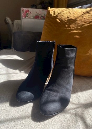 Kahverengi Leopar Topuklu Süet Kadın Bot - Görsel 2