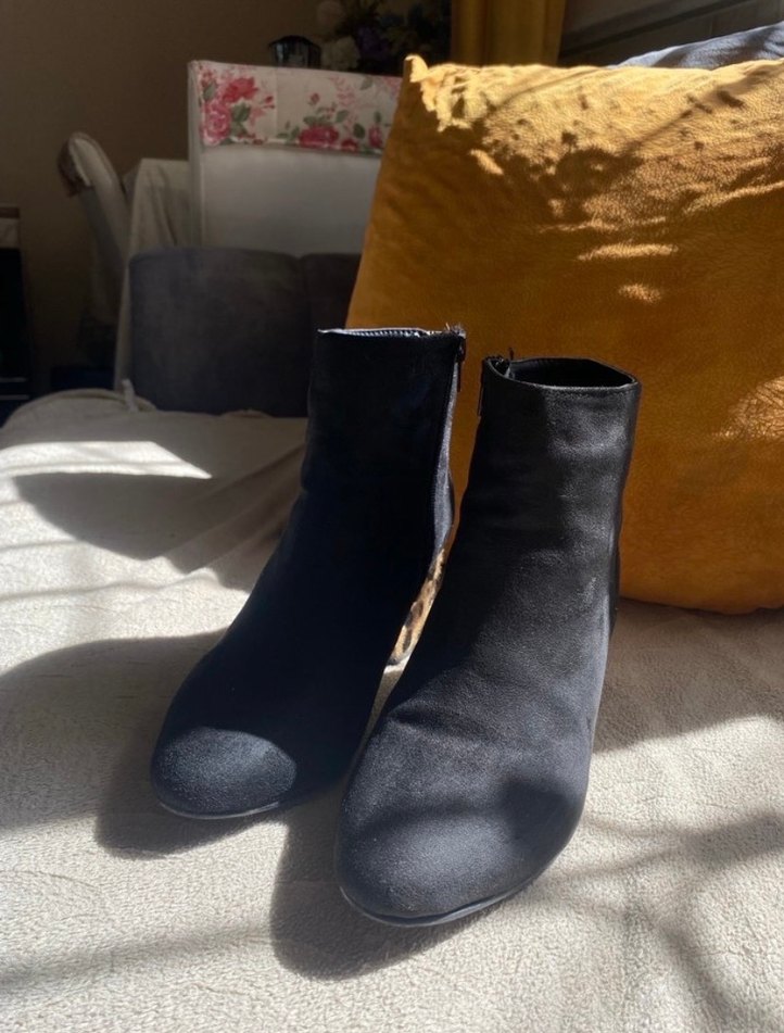 Kahverengi Leopar Topuklu Süet Kadın Bot - Görsel 2