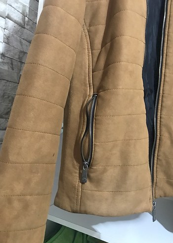 Erkek Kahverengi Süet Fermuarlı Ceket - Görsel 3