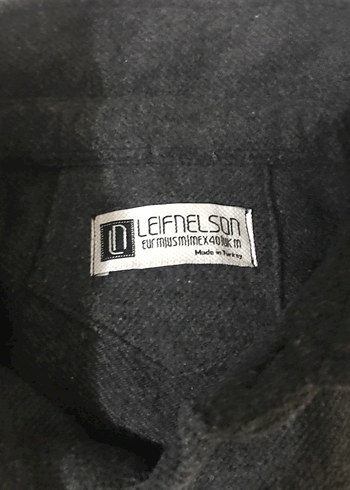 Gri Erkek Keten Düğmeli Gömlek - Görsel 2