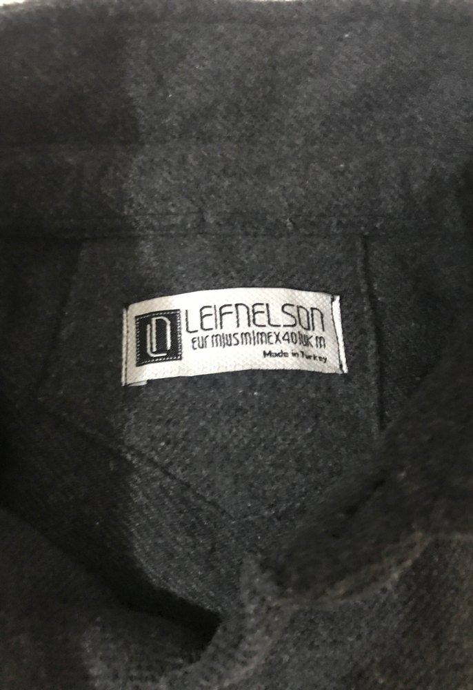 Gri Erkek Keten Düğmeli Gömlek - Görsel 2